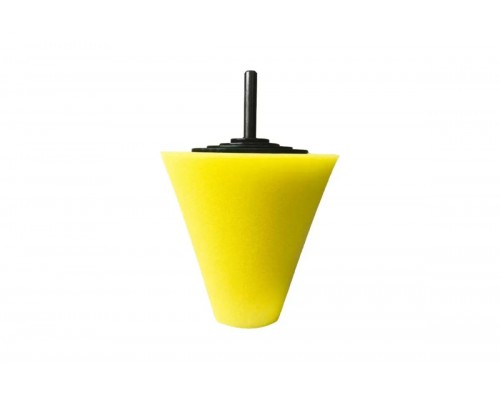 Губка полировочная желтая 80 мм на шпинделе 6 мм