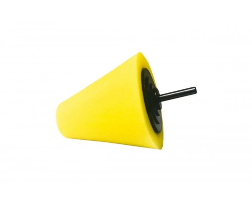 Губка полировочная желтая 80 мм на шпинделе 6 мм