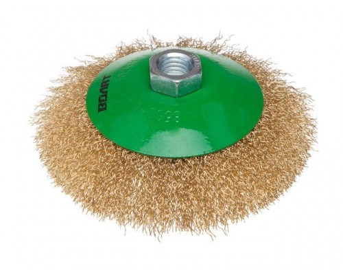 Щетка дисковая гофр. 125 мм / M14 ВОЛАТ (крацовка торцевая для УШМ)