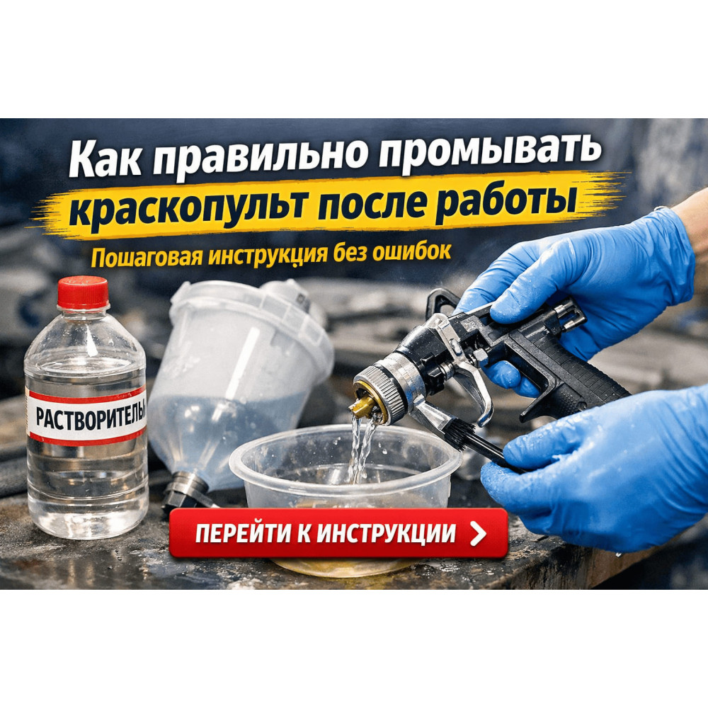 Как промывать краскопульт после работы