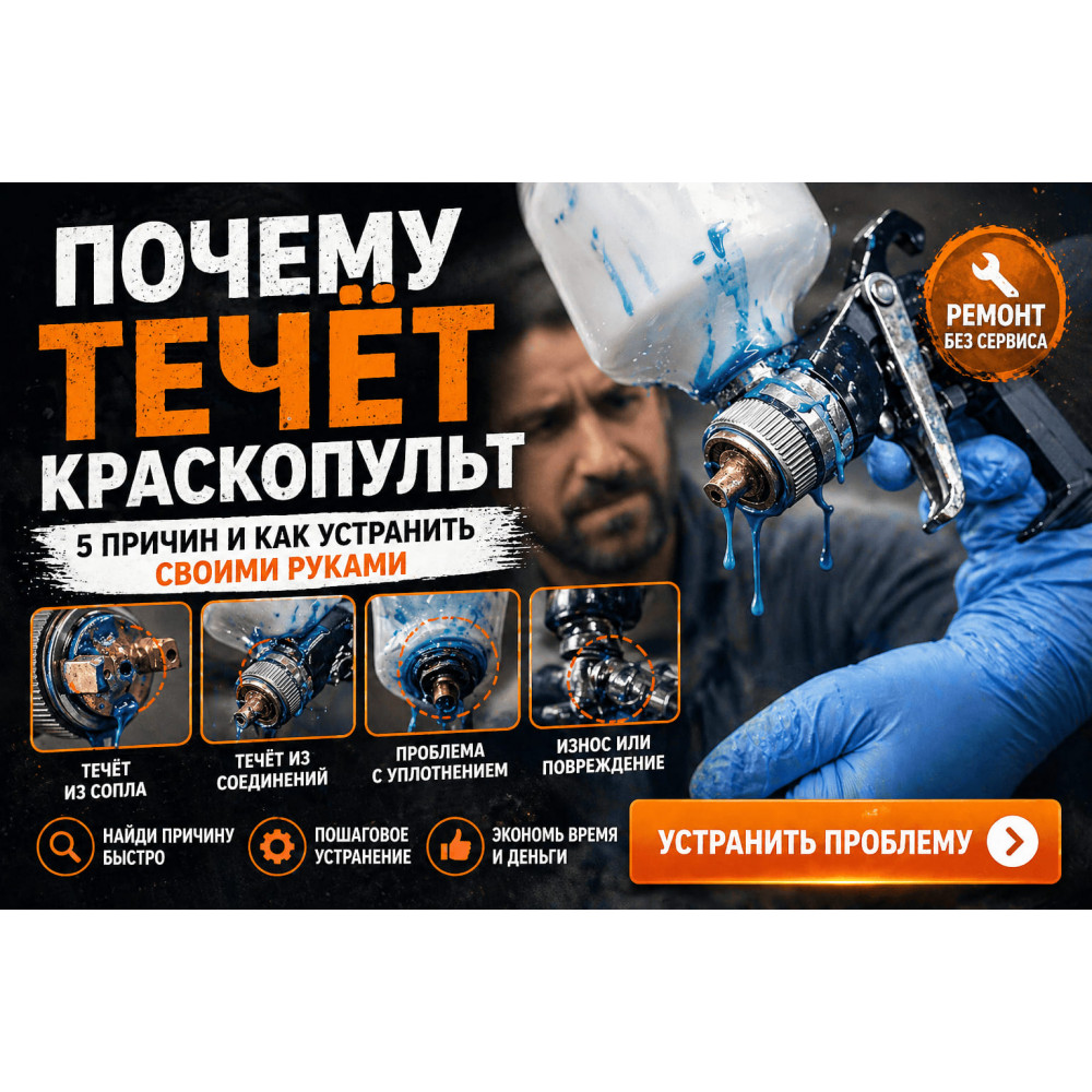 Почему течёт краскопульт — причины и устранение своими руками