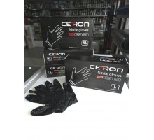 CETRON NG Pro Нитриловые перчатки черные одноразовые 50 пар (упаковка) (L)