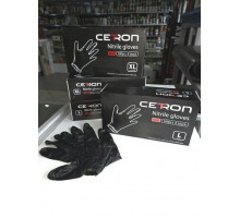 Перчатки нитриловые CETRON NG Pro черные L, 100 шт (50 пар)