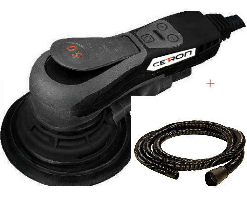 CETRON R 7303 шлифовальная машинка 150мм, орбита 5.0 мм + Шланг отвода пыли Cetron, Ø32ммx4м