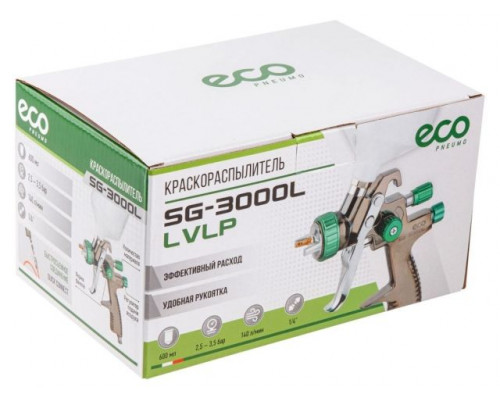 Краскораспылитель ECO SG-3000L (LVLP,сопло ф 1.4 мм) 