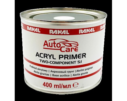 Двухкомпонентный акриловый грунт черный AutoCare 5:1 с отвердителем 0,08 
