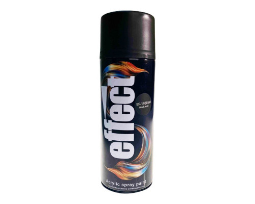 Краска акриловая EFFECT Acrylic Spray Paint RAL 9005 чёрная матовая 400 мл, аэрозоль