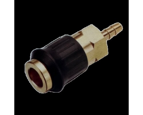 Быстроразъем пневматический елочка 10мм латунь с клапаном 