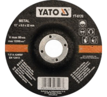Круг для шлифования металла 125х6,0х22мм Yato YT-6124