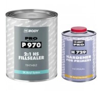 Акриловый грунт для неотшлифованных поверхностей HB BODY 970 1л + 0,5л (H729)