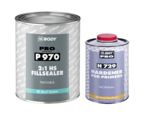 Акриловый грунт для неотшлифованных поверхностей HB BODY 970 1л + 0,5л (H729)
