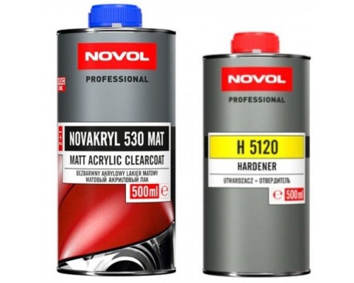 NOVOL NOVAKRYL 530 MAT Матовый акриловый лак 2+1 1л+0,5л (H5120)