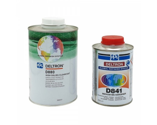 PPG Deltron D880 Прозрачный лак HS 1л с отвердителем D841 0,5л