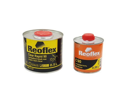 REOFLEX UHS Clear Rapid 90 лак акриловый 0,5л + 0,25л отвердитель