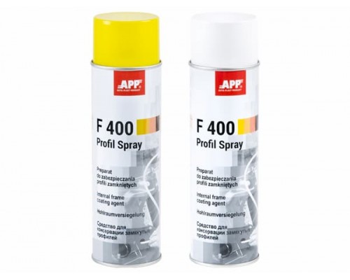 APP F400 Profil Spray Средство для предохранения закрытых профилей (аэрозоль) 0,5л (Прозрачный) APP F400 Profil Spray Средство для предохранения закрытых профилей (аэрозоль) 0,5л (Прозрачный)