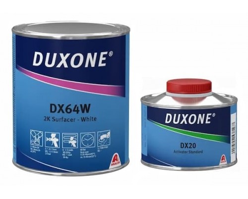 DUXONE DX64 HS Грунт-наполнитель акриловый 1 л + 0.25л (DX20) (Белый)