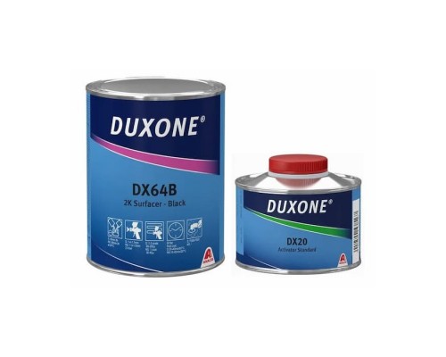 DUXONE DX64 HS Грунт-наполнитель акриловый 1 л + 0.25л (DX20) (Чёрный)