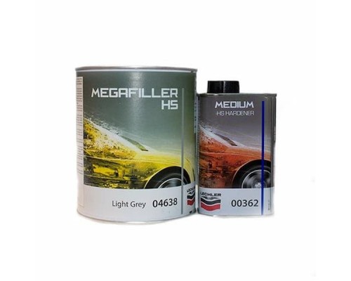 LECHLER MEGAFILLER HS Грунт наполнитель 1л + 0,2л (00362 HS) (Светло-серый)