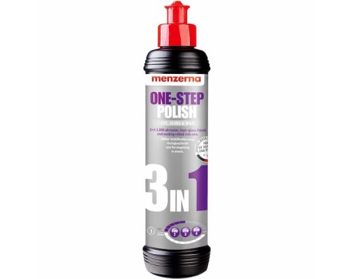 MENZERNA 3 IN 1 One-step Polish Finish Plus Низкоабразивная полировальная паста 250мл