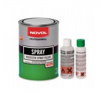 NOVOL SPRAY Шпатлёвка жидкая 1,2кг + 0,08л (Разбавитель) + 50 мл (Отвердитель)