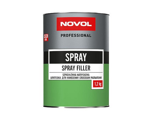 NOVOL SPRAY Шпатлёвка жидкая 1,2кг + 50 мл (Отвердитель)