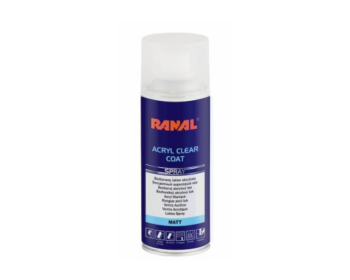 RANAL ACRYL CLEAR COAT Бесцветный лак аэрозоль 400мл (Глянцевый)