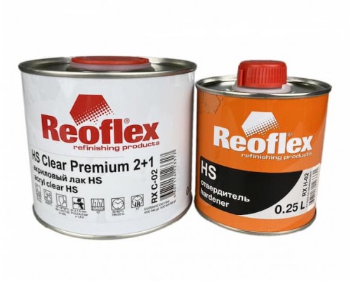 REOFLEX RX C-02 HS Clear Premium Акриловый лак 0.5л + 0,25л (RX H-02)