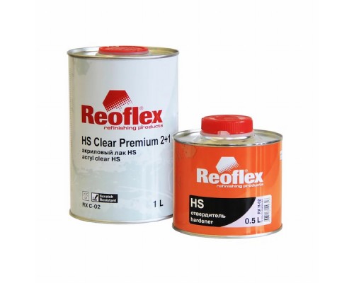 REOFLEX RX C-02 HS Clear Premium Акриловый лак 1л + 0,5л (RX H-02)