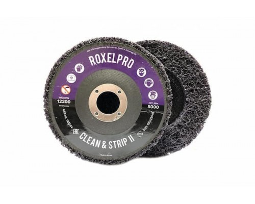 ROXELPRO 123543 Clean&Strip II Круг зачистной на оправке пурпурный 13х22х115мм