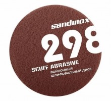 SANDWOX 298 PREMIUM SCUFF Диск на нетканной основе 150мм 1шт (Fine Р360 Красный)