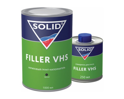 SOLID FILLER VHS 4+1 Грунт акриловый 1л + 0,25л (Чёрный)