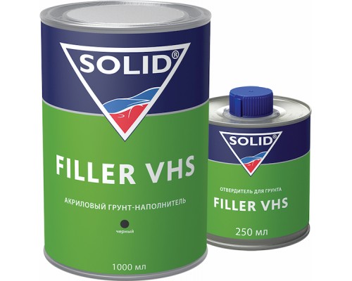 SOLID FILLER VHS 4+1 Грунт акриловый 1л + 0,25л (Чёрный)