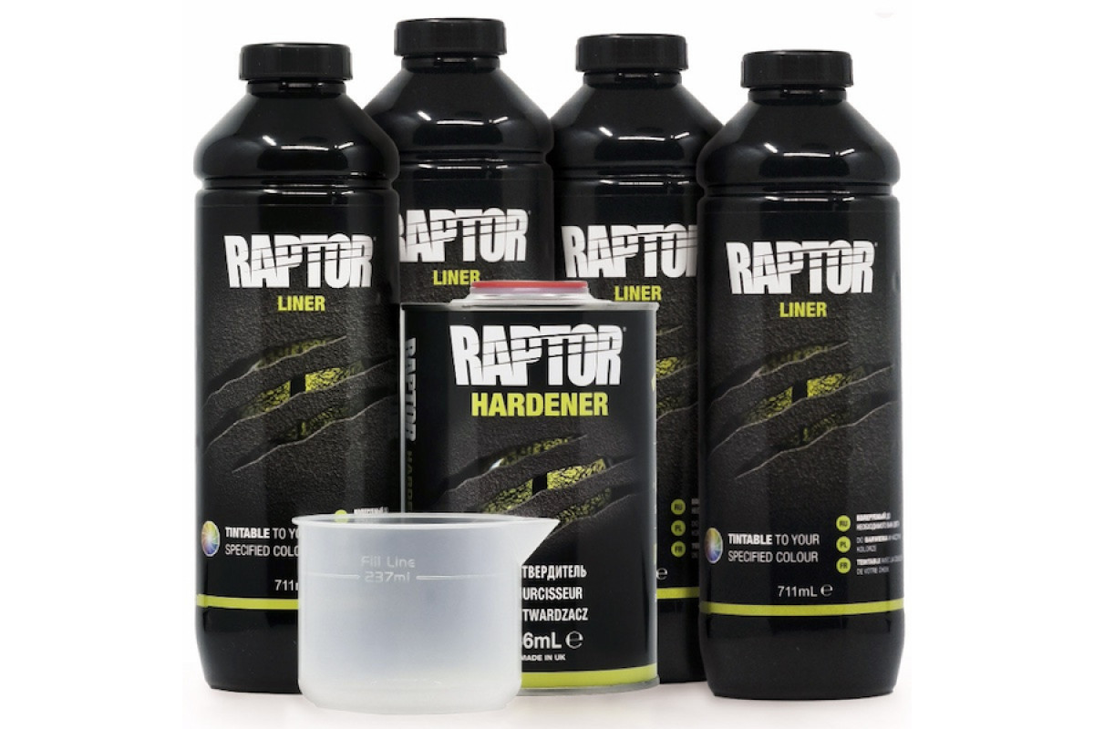 U Pol Raptor 820 U-POL RAPTOR Полимерное покрытие 3л + 1л (Чёрный) - купить в Krasavto.by