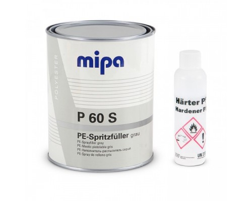 MIPA P 60 S PE-Spritzfuller Наполнитель-распылитель серый 1л 1,5кг MIPA P 60 S PE-Spritzfuller Наполнитель-распылитель серый 1л 1,5кг